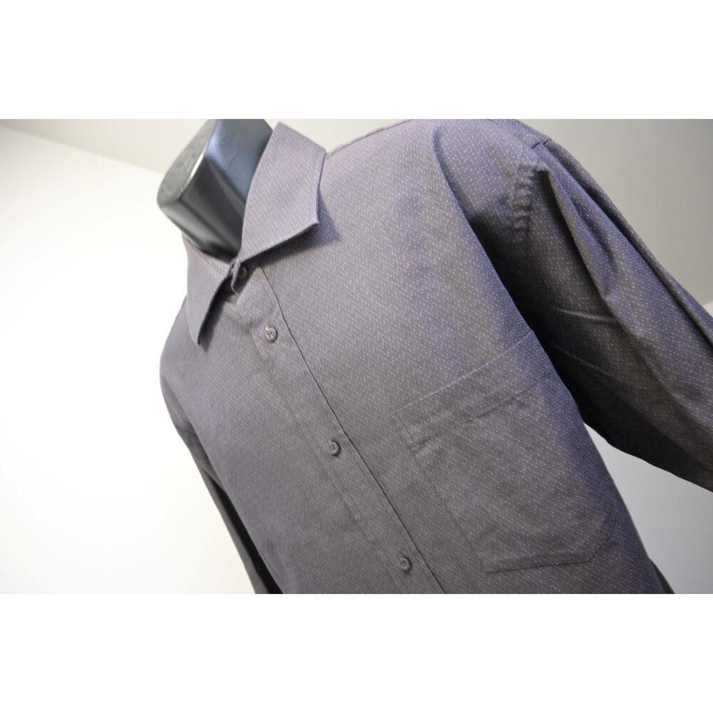 Bugatchi Uomo Dress Shirt Classic Fit French Cuff Brown Button Up Mens Size XL